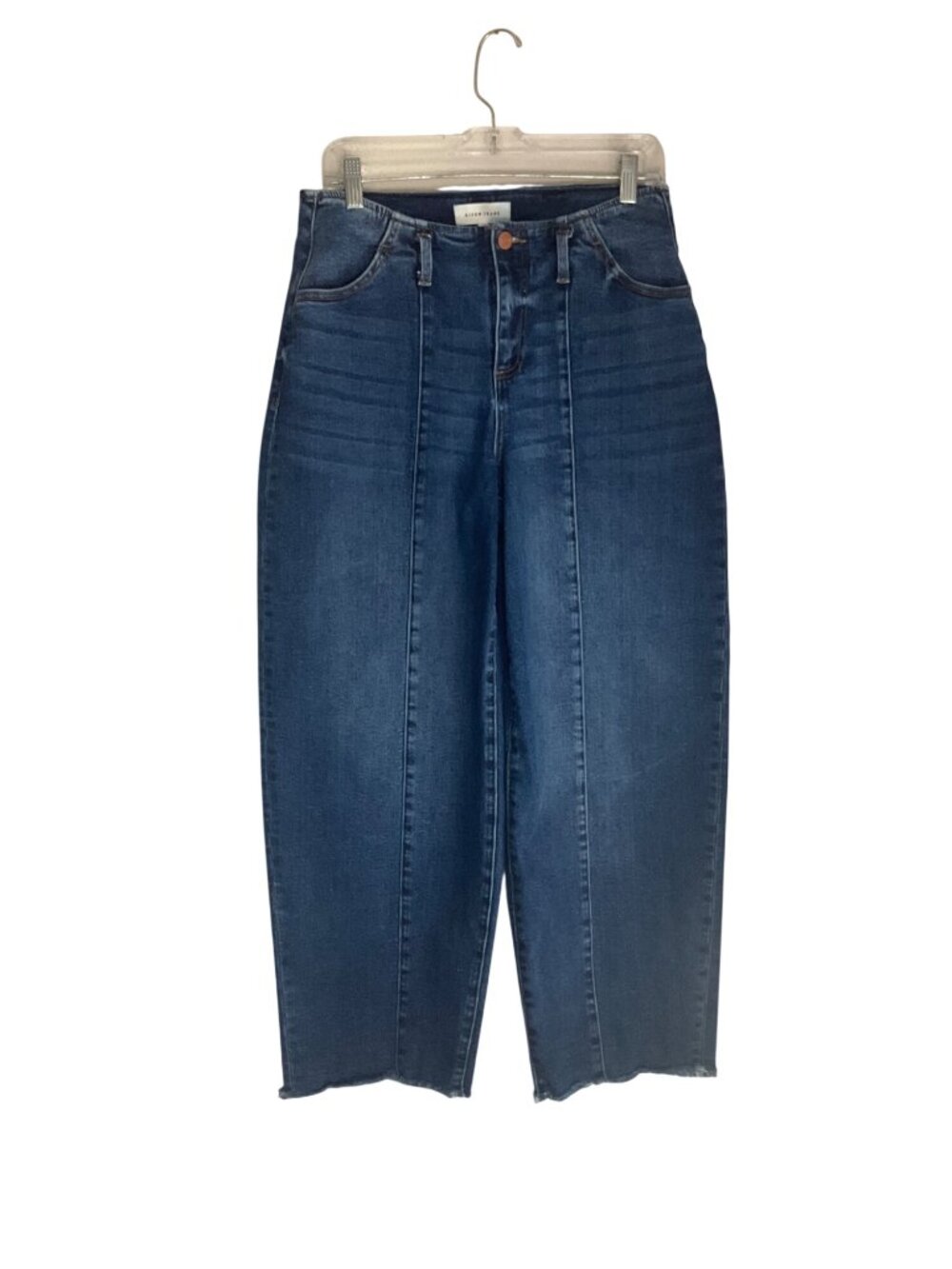 Risen 9/29 High-Waisted Wide Leg Barrel Jeans Relaxed Baggy Slouchy Fit Raw Hem